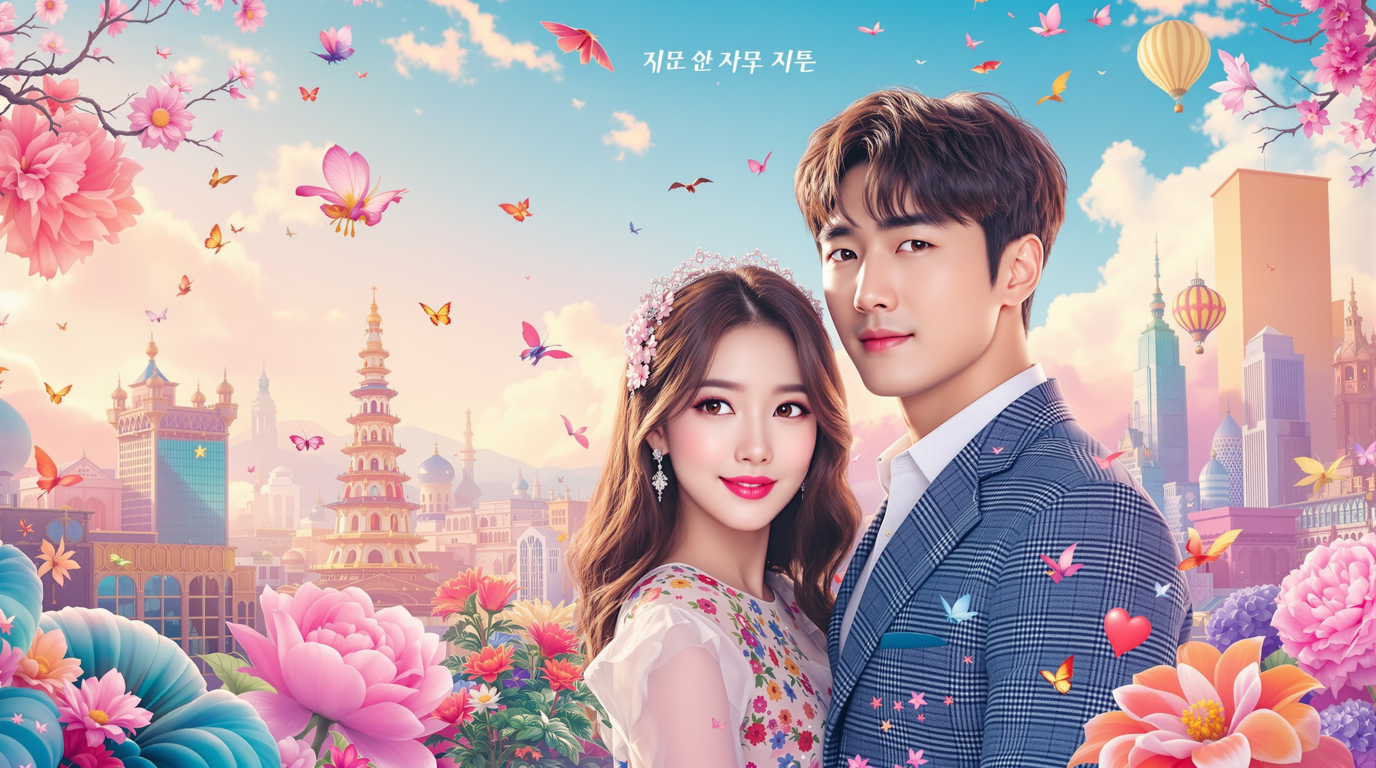 김우빈과 수지가 주연으로 출연하는 넷플릭스의 판타지 로맨틱 코미디 홍보 이미지