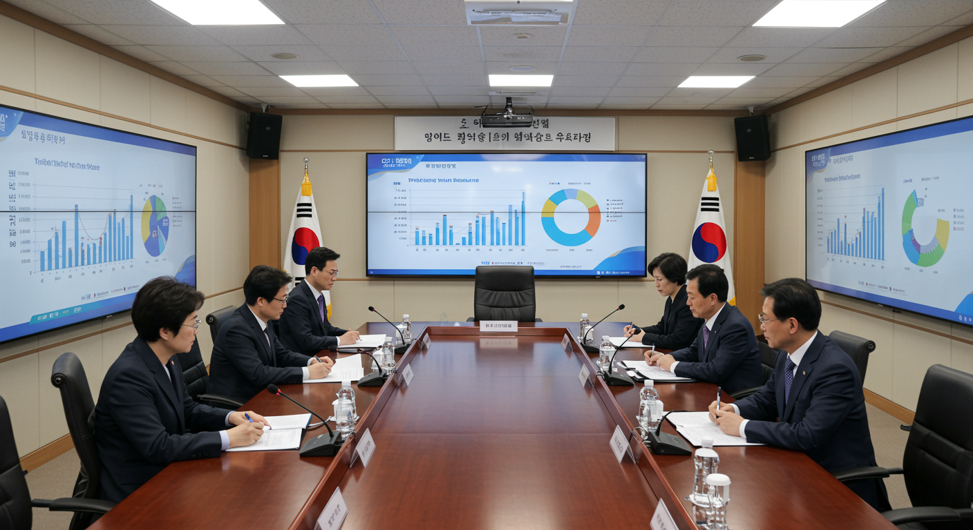 회의실에서 미성년자 보호 대책을 논의하는 관계자들