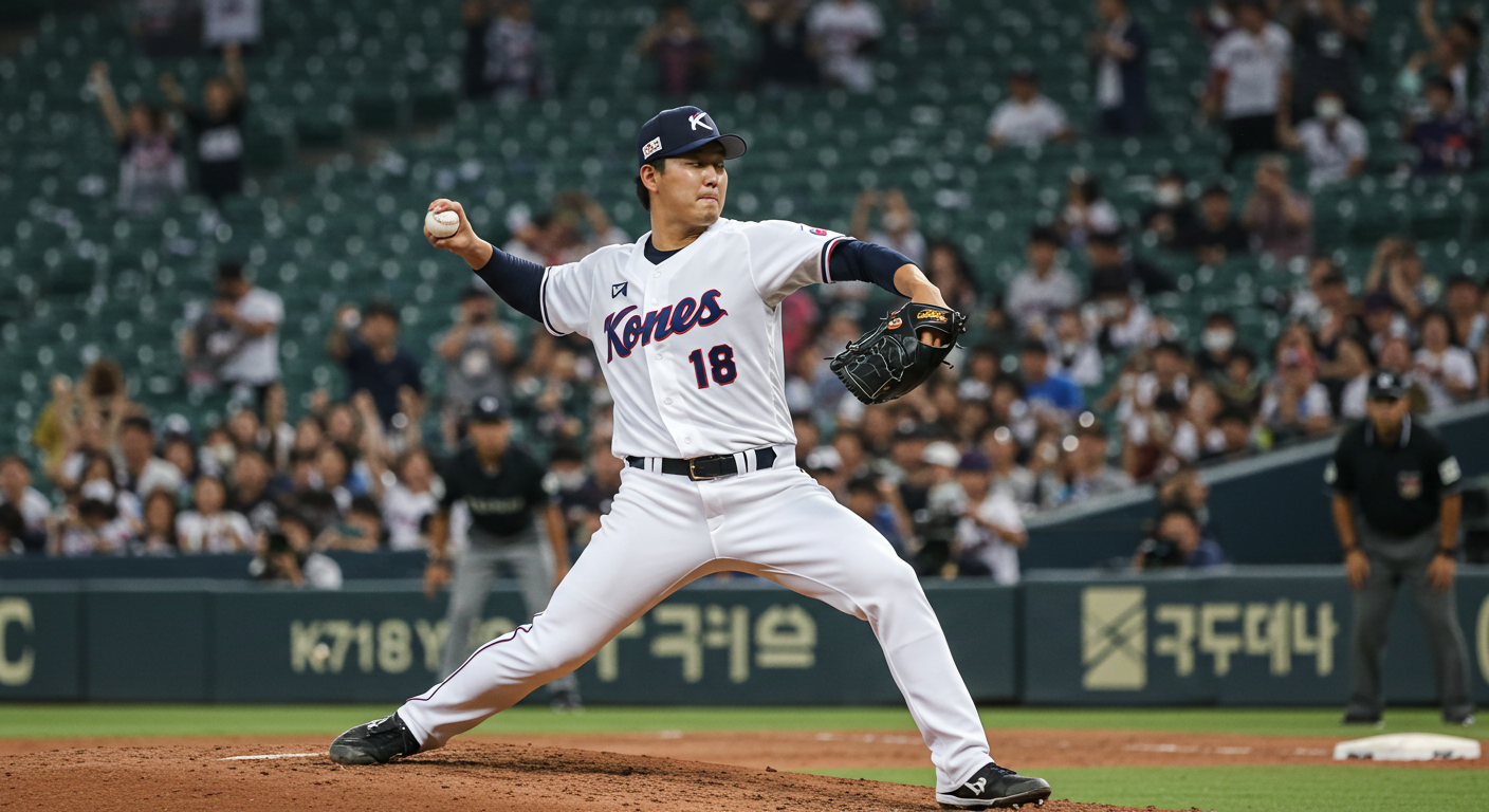 역경을 이겨내고 마운드로 돌아온 한국 야구 투수의 모습