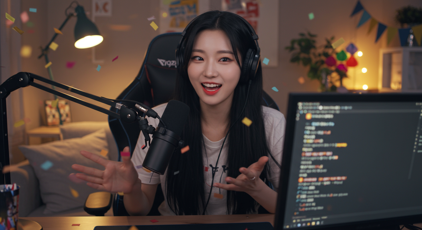 온라인 이벤트에서 팬들과 적극적으로 소통하는 스트리머