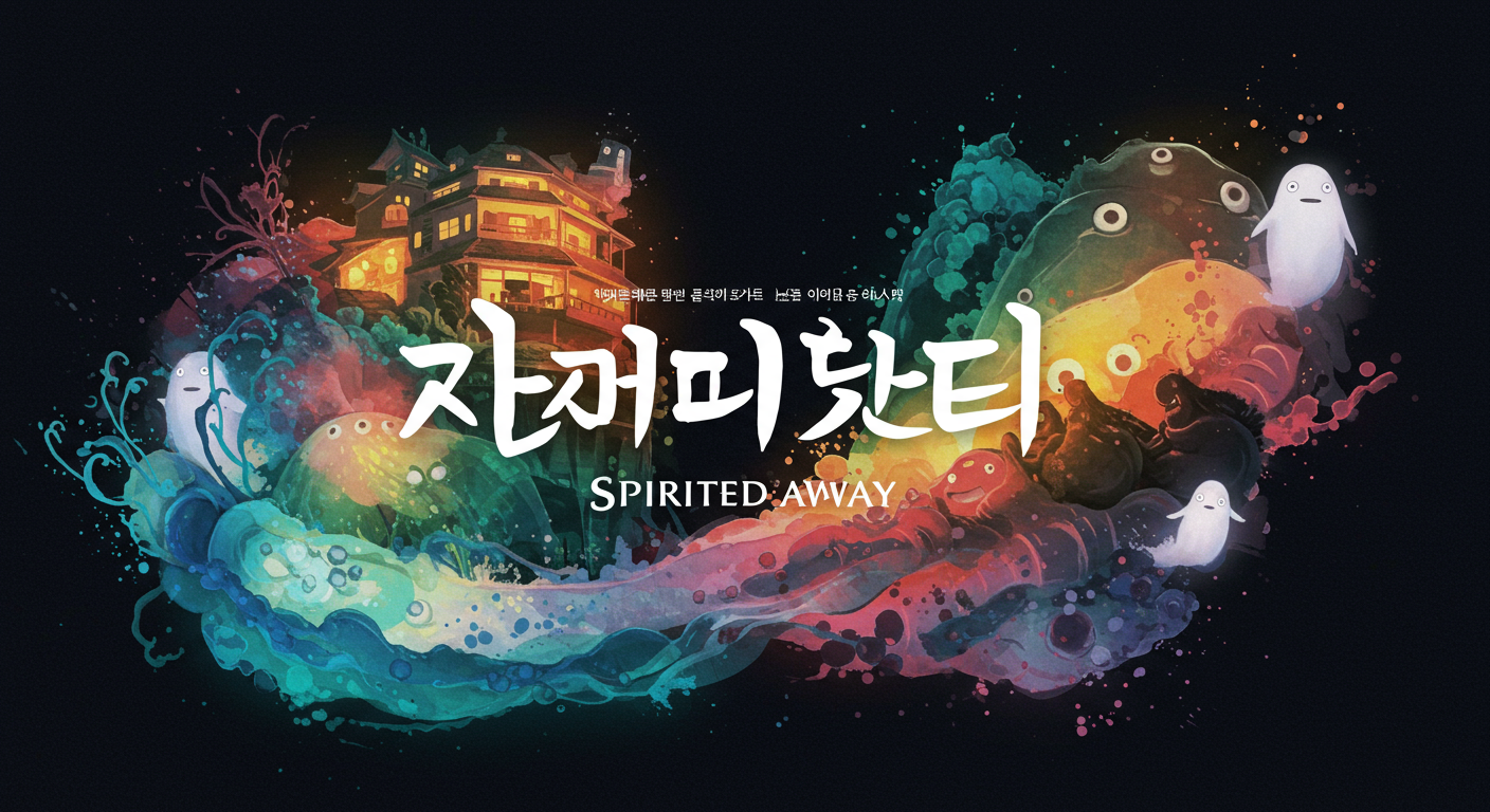 애니메이션 '센과 치히로의 행방불명'을 주제로 한 연극 포스터