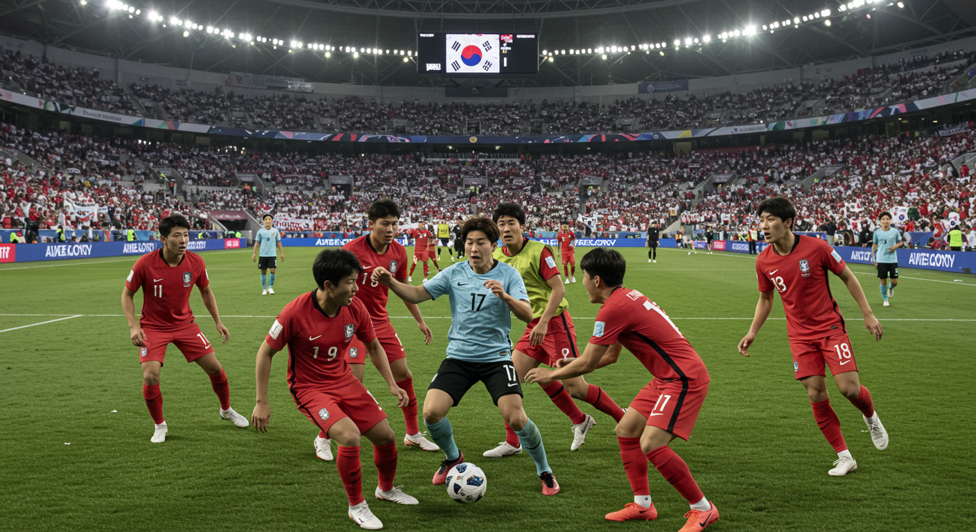 경쟁적인 스포츠 이벤트에서 활약하는 한국 선수들, 생생한 경기장 분위기와 팀워크
