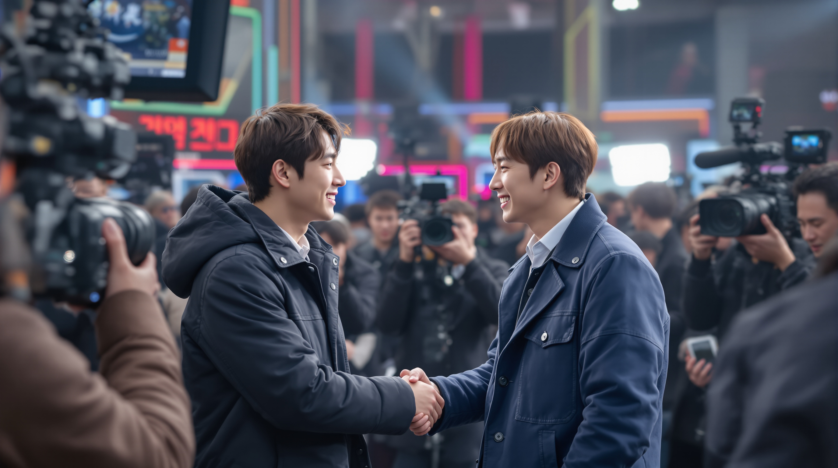 이광수와 이선빈이 예능 프로그램 촬영장에서 처음 만나는 순간