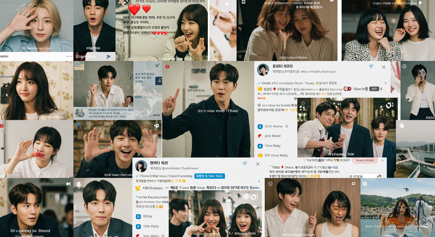 서로의 SNS 게시물에 좋아요와 댓글을 남기는 활발한 디지털 상호작용