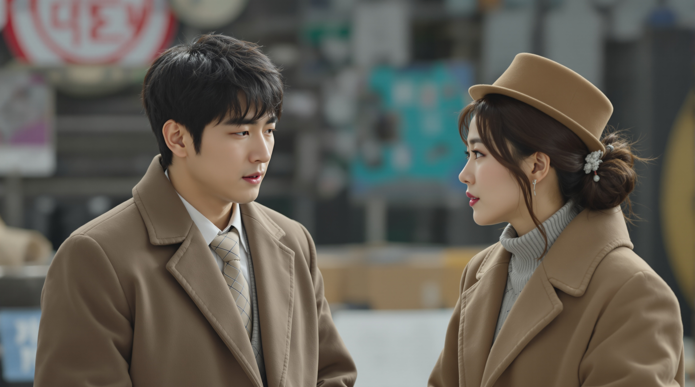 영화 '굿뉴스'에서 역할을 소화하는 설경구와 홍경의 모습