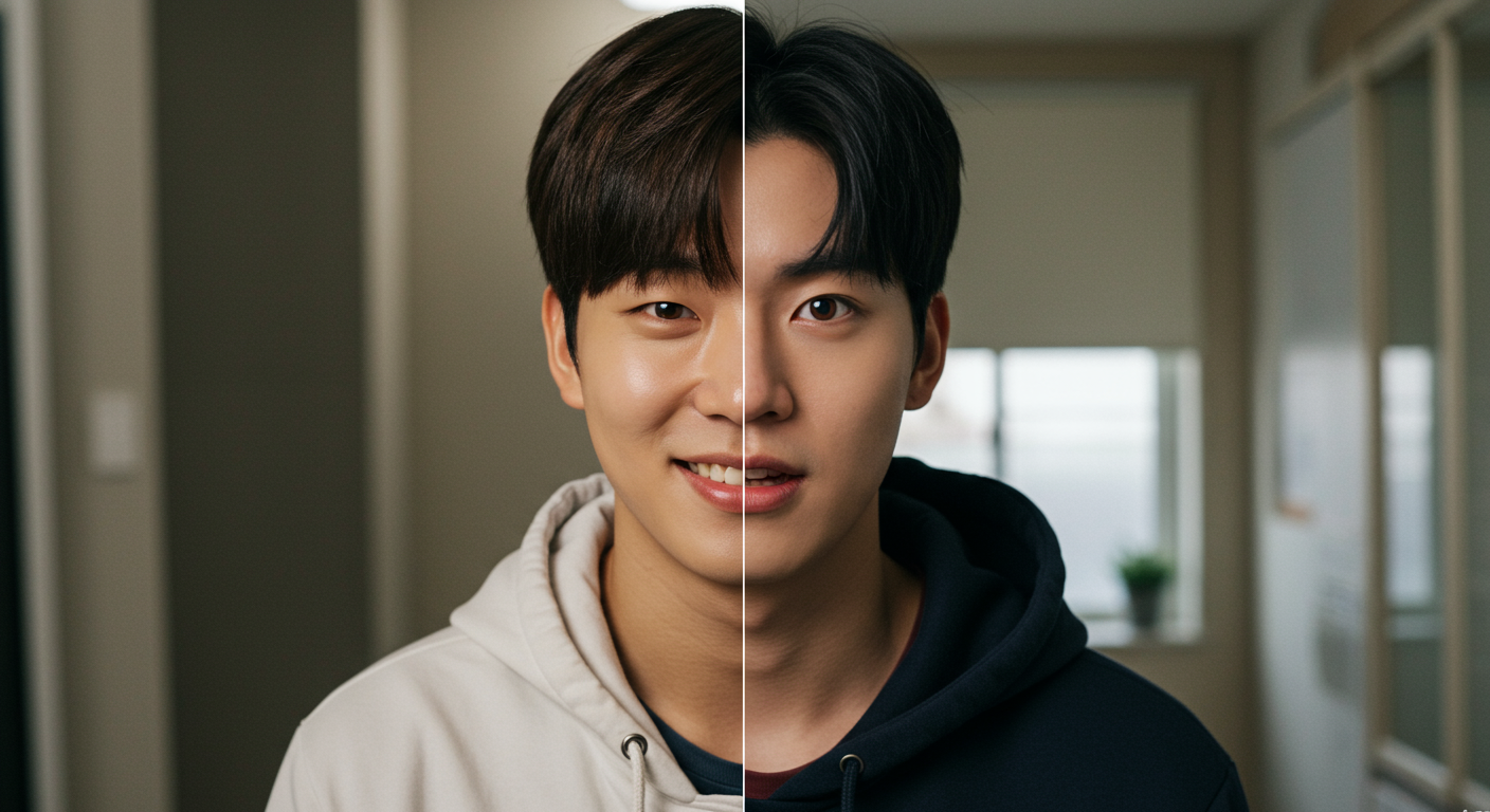 공공장소에서 따뜻한 모습과 가정에서 차가운 모습을 동시에 가진 남성