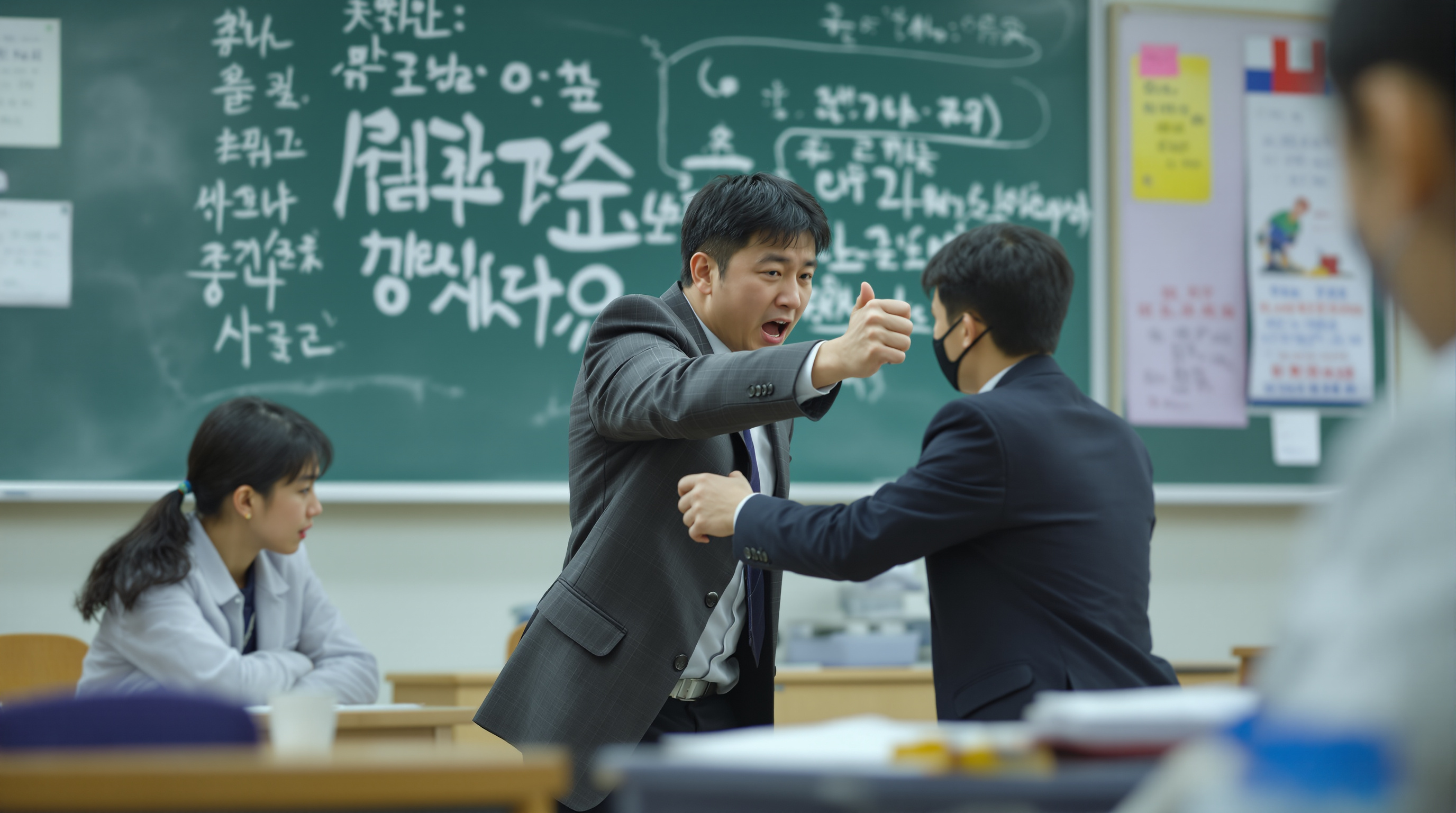 학교 환경에서 강력한 리더십과 숨겨진 힘을 발휘하는 교사의 모습