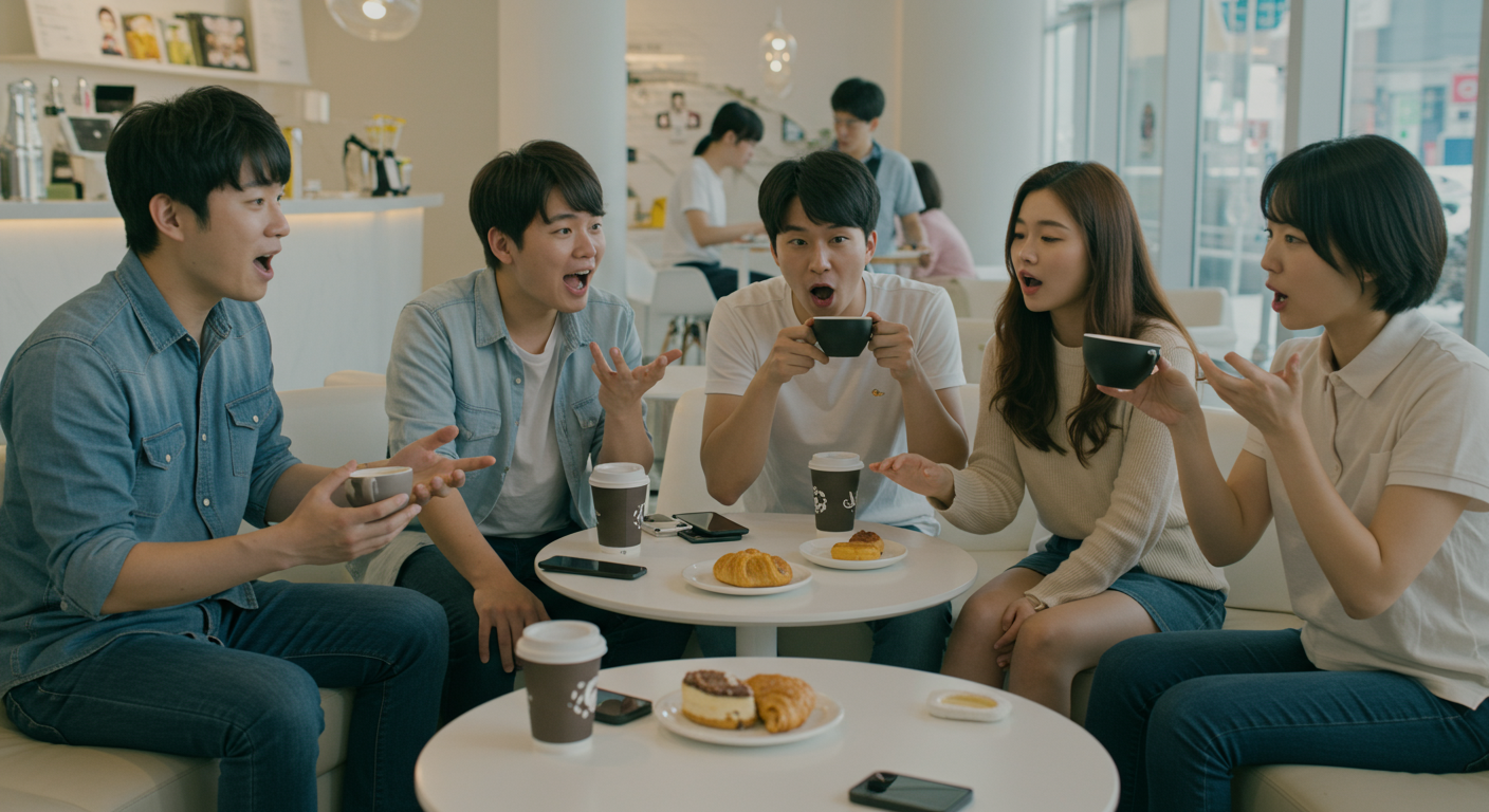 카페에서 삭제된 장면에 대해 이야기하는 팬들