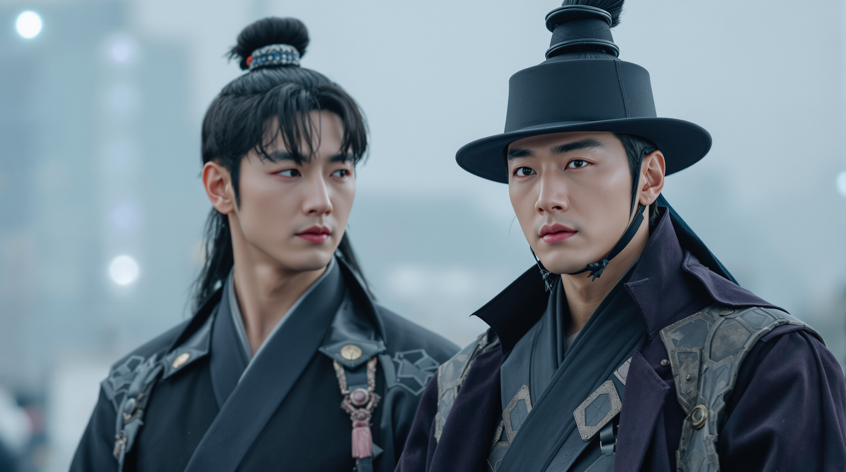 태중 역의 지창욱과 악당 요한 역의 도경수 캐릭터 포스터