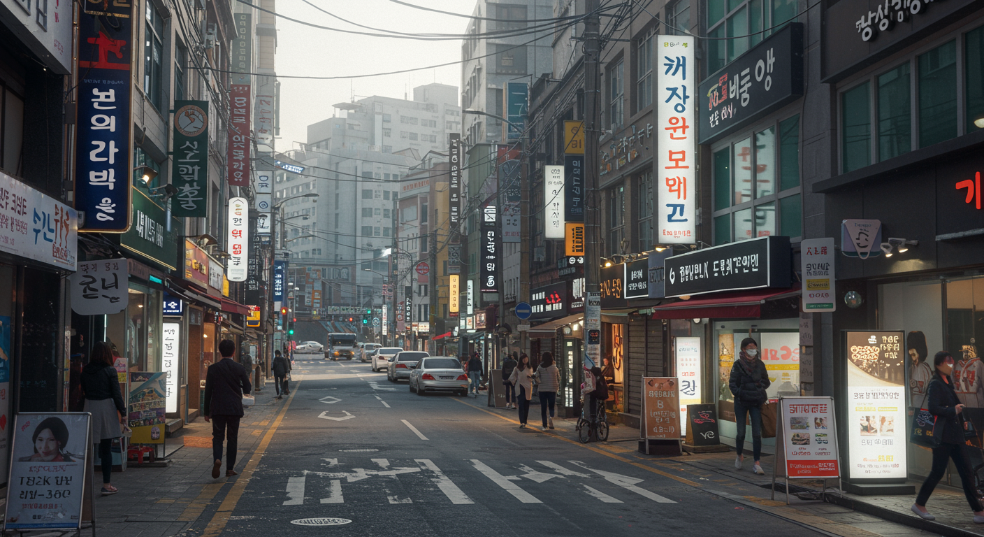방학역 근처 거리 풍경과 주변 상업 시설