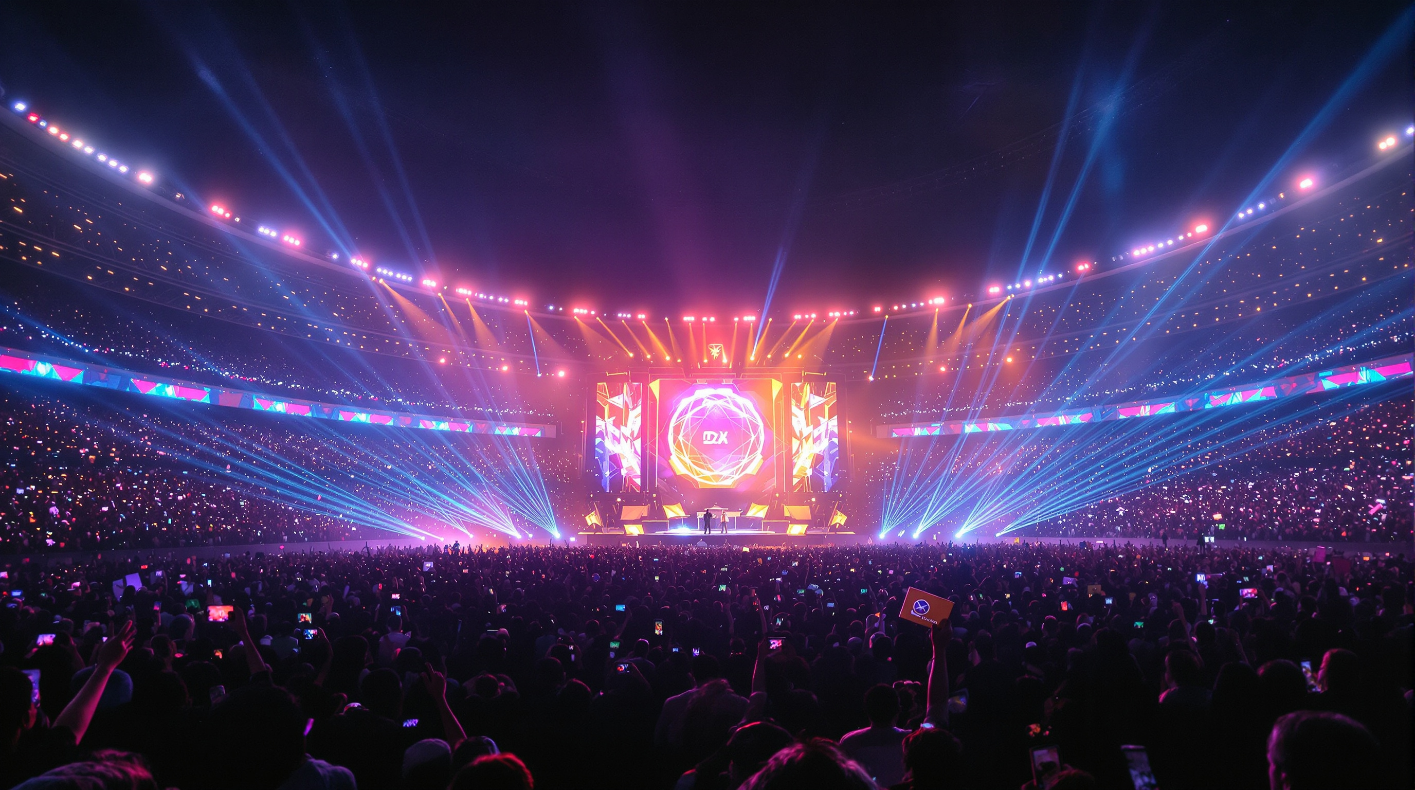 경기 고양종합운동장에서 열리는 화려한 콘서트 장면
