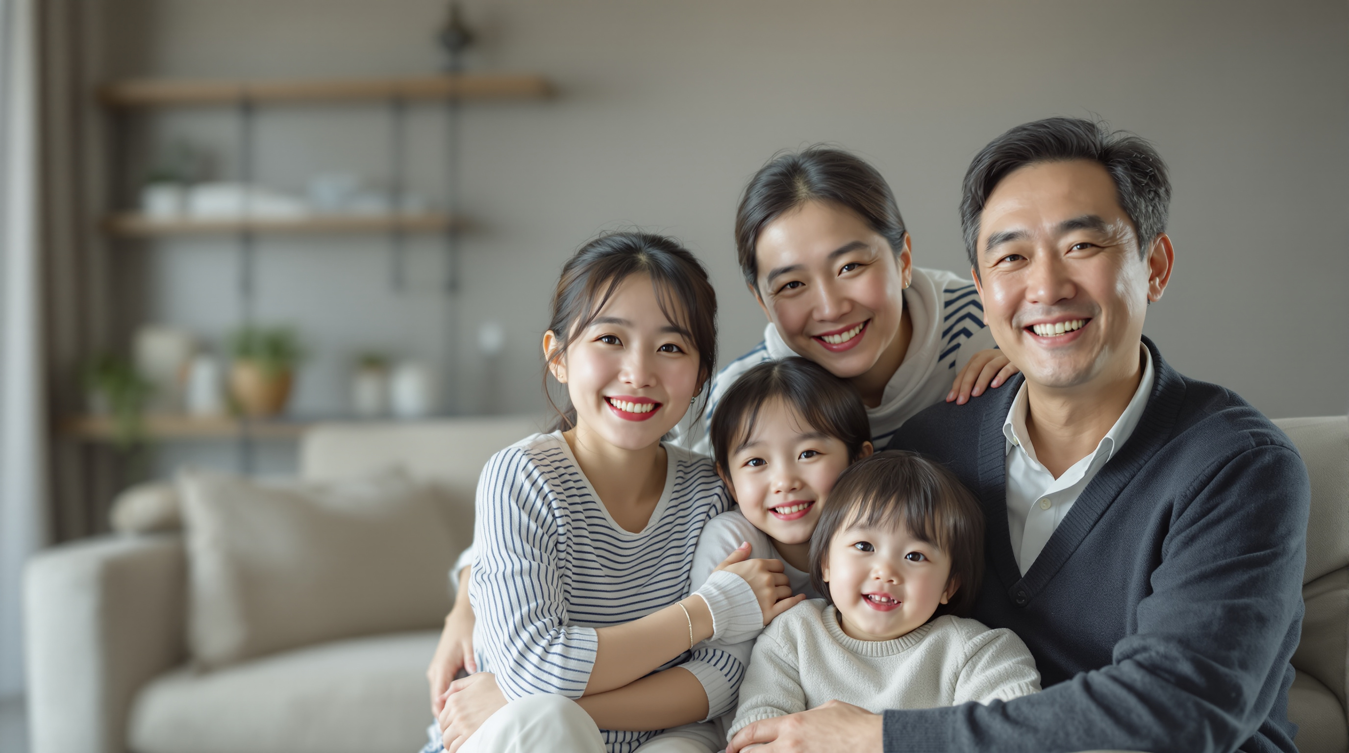 가족과 함께 있는 중견 법조인 정진우의 가족 사진