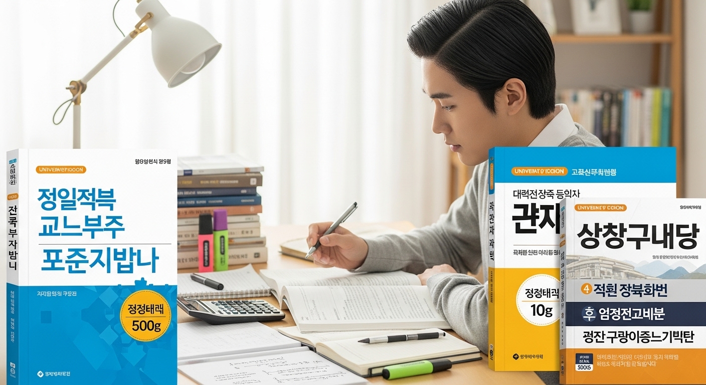 입시를 위해 강점 과목인 국어나 수학을 집중적으로 공부하는 학생