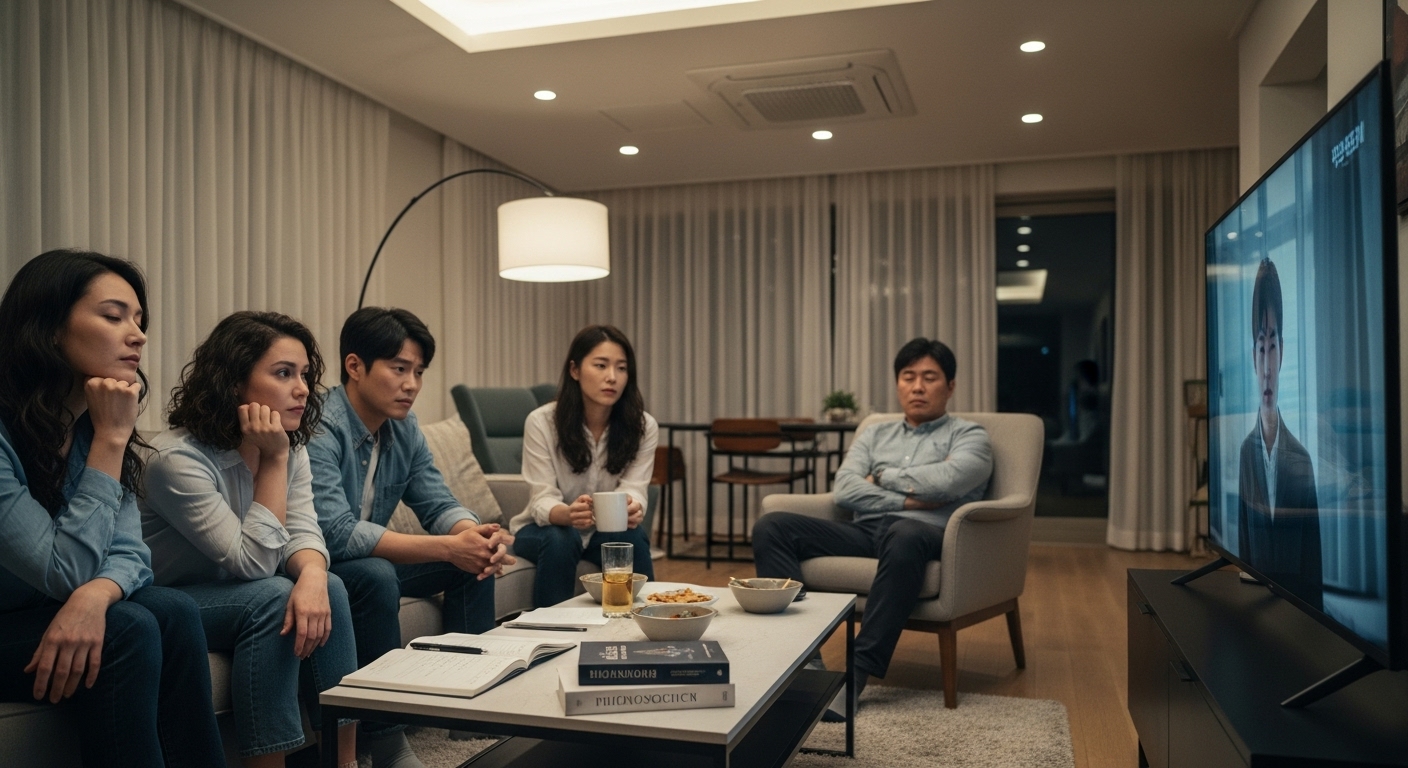 드라마가 던진 철학적인 질문에 대해 생각에 잠긴 한국 관객들
