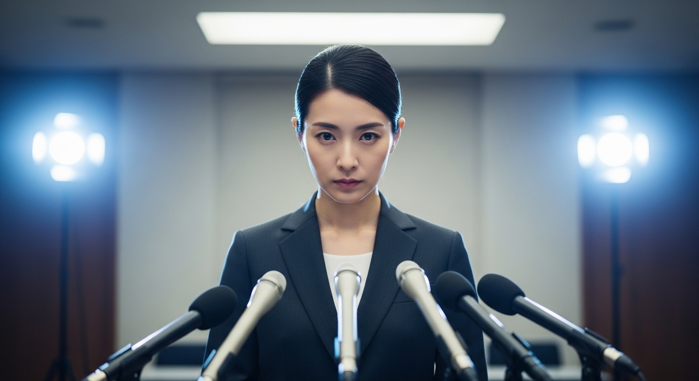 남편 스캔들 후 혼자 언론에 맞서는 강하고 당당한 일본 여성
