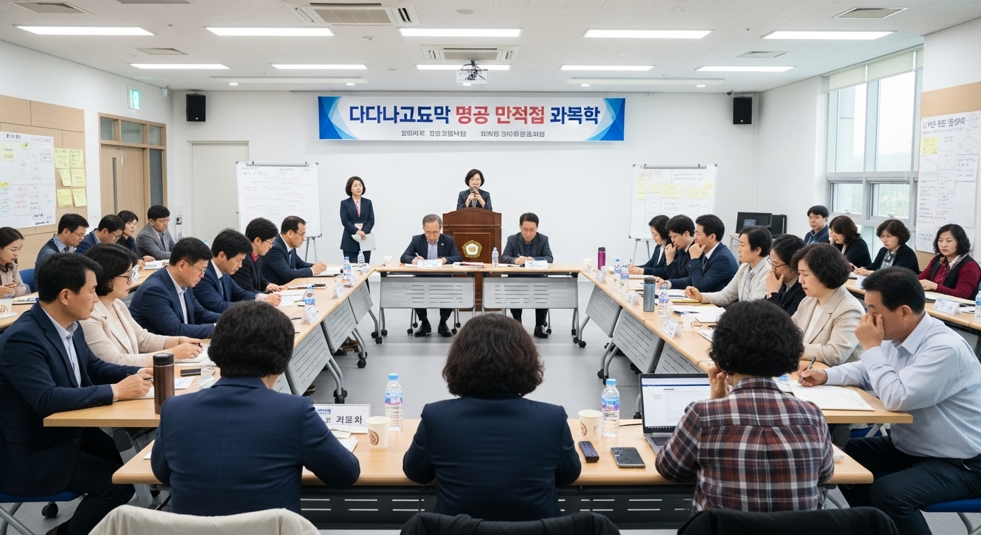 지역 주민들이 모여 안전 대책을 논의하는 장면