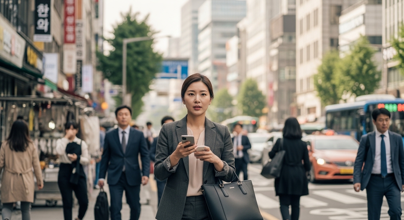 시술 후 회복 기간 없이 바로 업무에 복귀한 직장인의 일상 모습