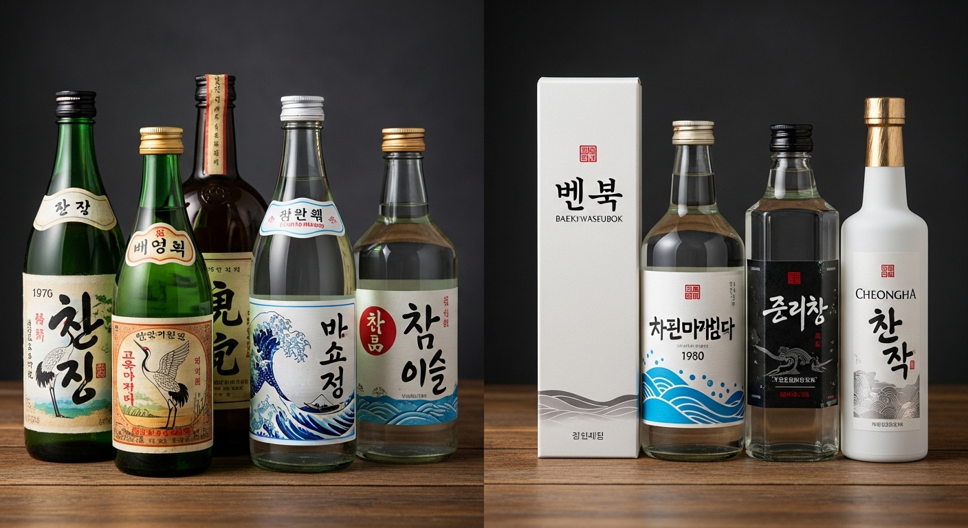 시대에 따라 변하는 백화수복과 청하 브랜드의 이미지