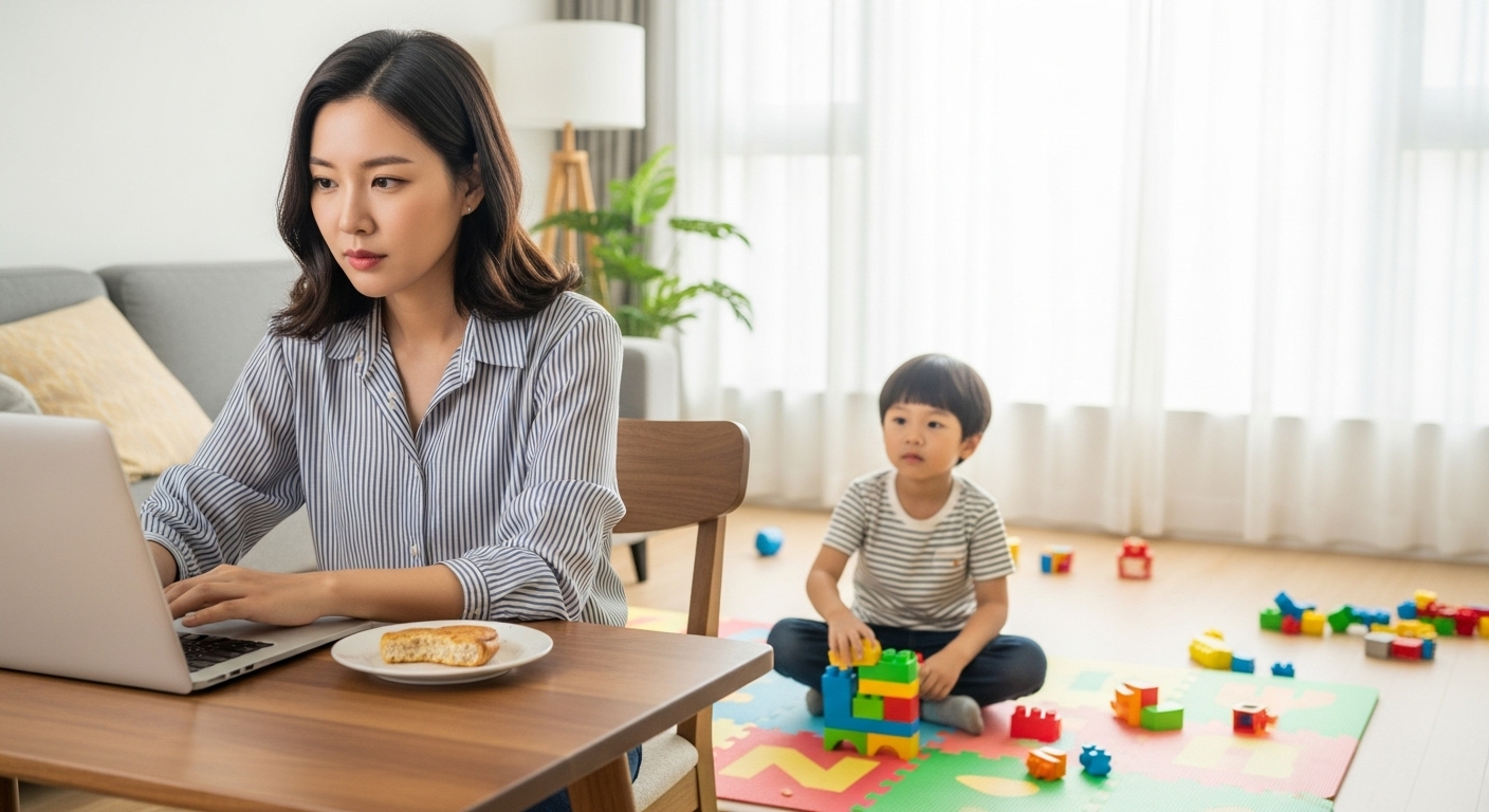 육아와 직장을 병행하는 한국 워킹맘의 바쁜 하루
