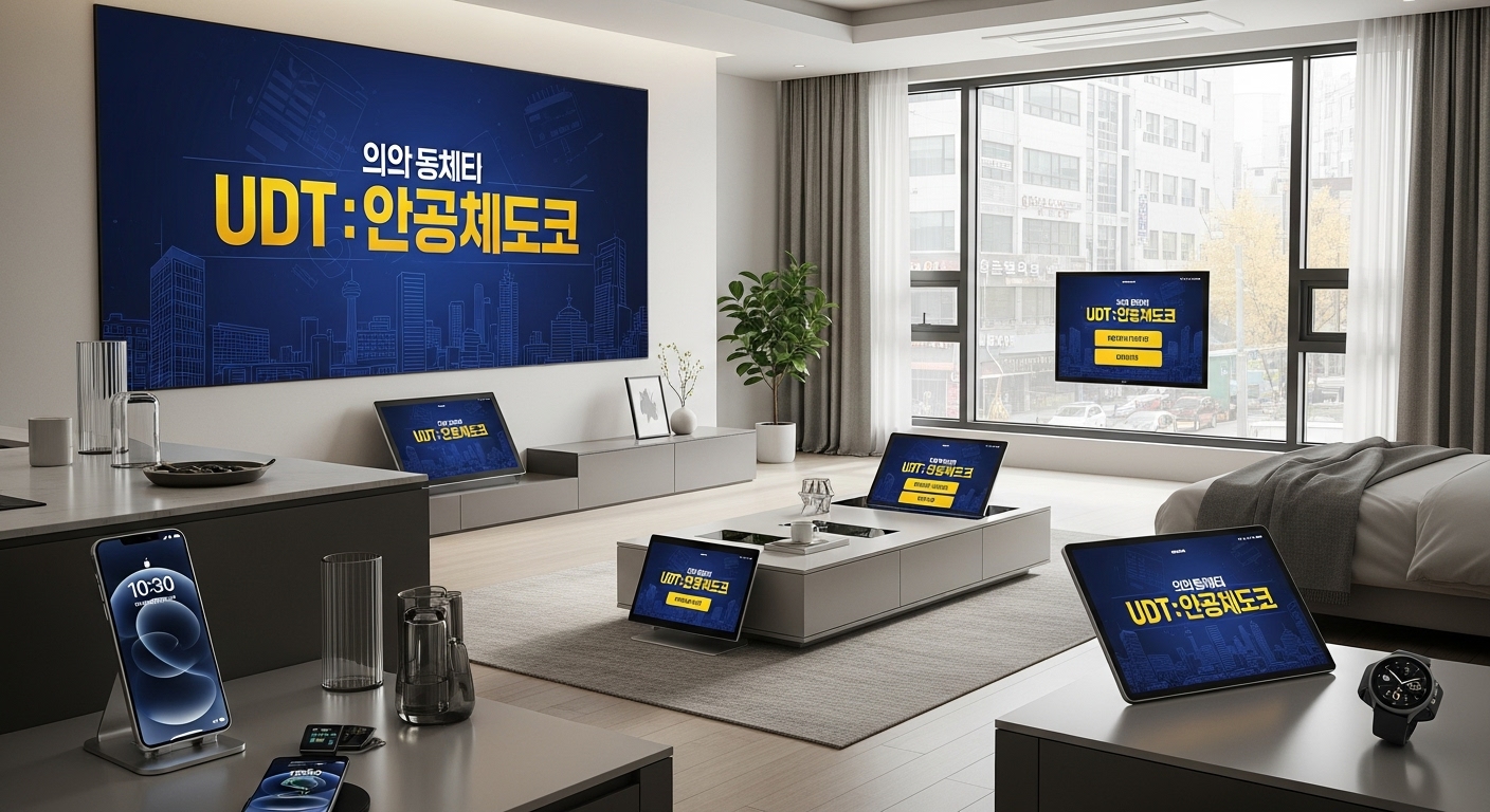 스마트 기기를 활용해 알림 설정으로 드라마를 챙겨보는 모습