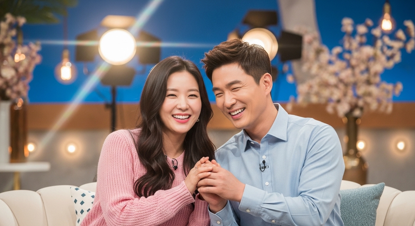 예능 무대에서 사랑을 시작한 커플의 모습