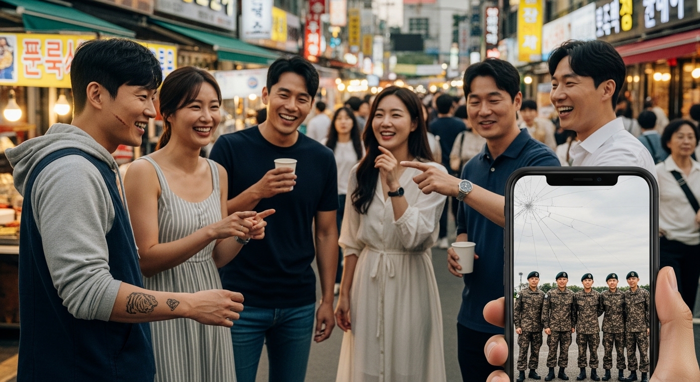 일상 속 평범한 모습 뒤에 숨겨진 엘리트 특수부대 경험을 가진 다양한 한국 캐릭터들
