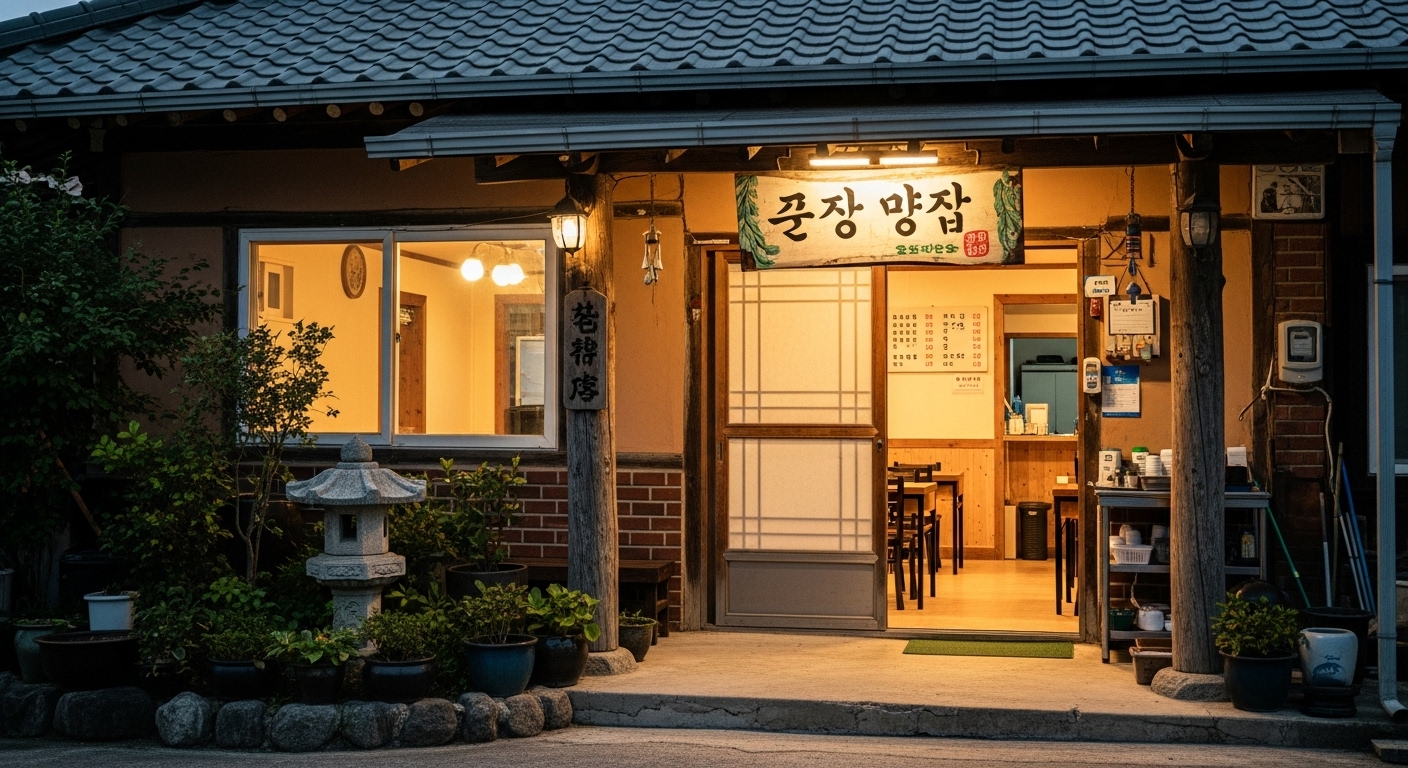 소박한 외관과 깔끔한 내부를 가진 서산의 전통 한식당 모습