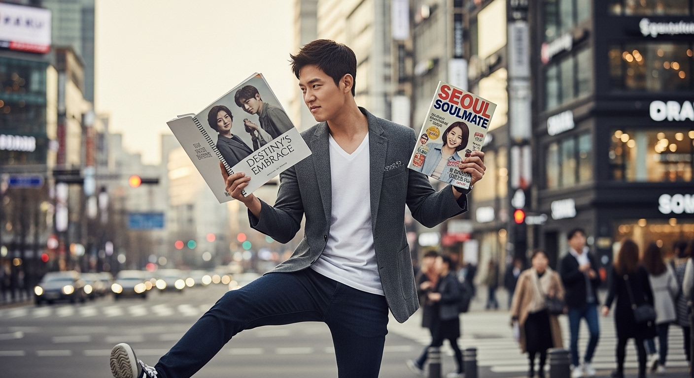 서울 도심 속에서 드라마 대본과 예능 스케줄을 동시에 소화하는 현대 배우의 모습