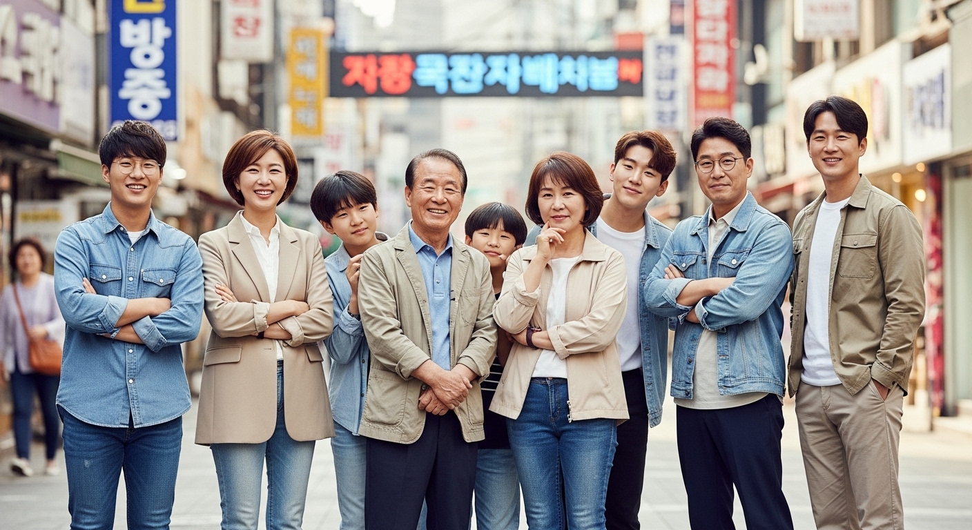 다양한 성격을 가진 이웃들이 함께 모여 있는 장면