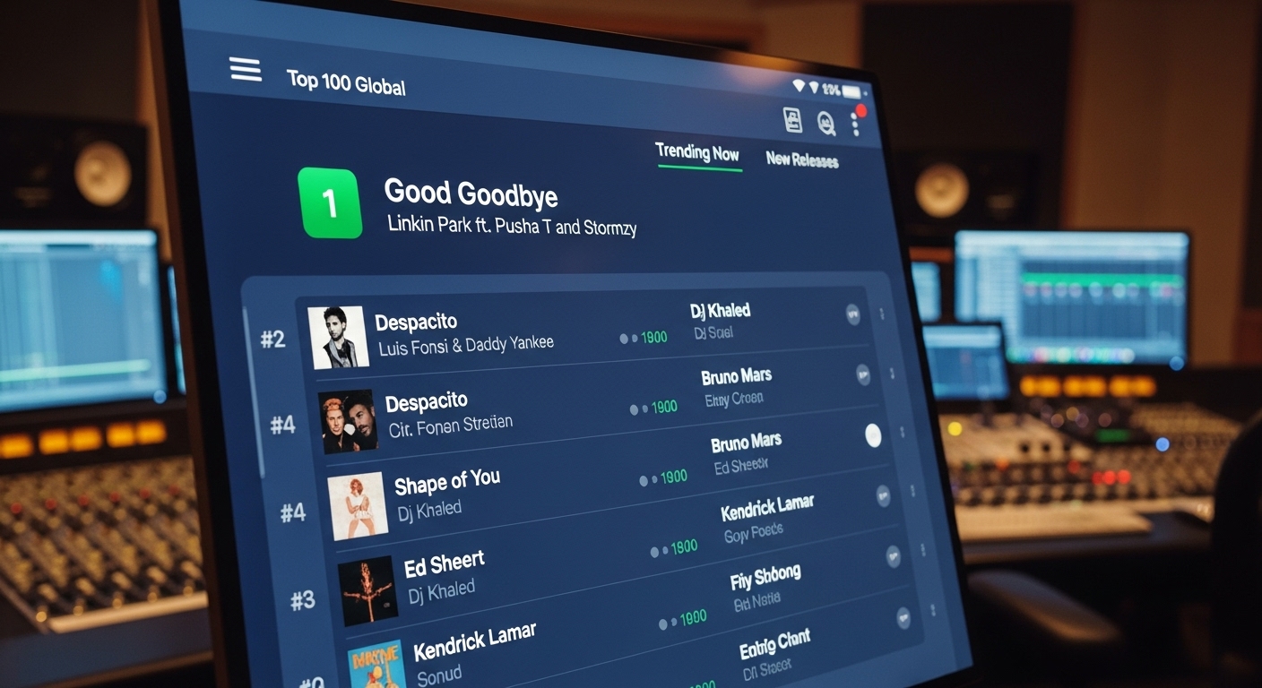 음악 차트에서 1위를 기록 중인 'Good Goodbye'