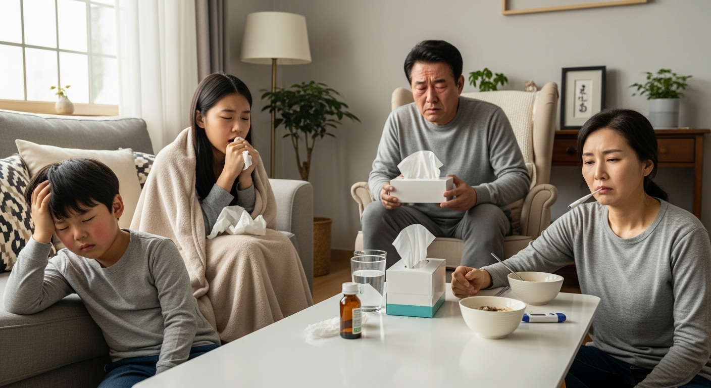 한 가정에서 각기 다른 증상을 보이는 가족 구성원들