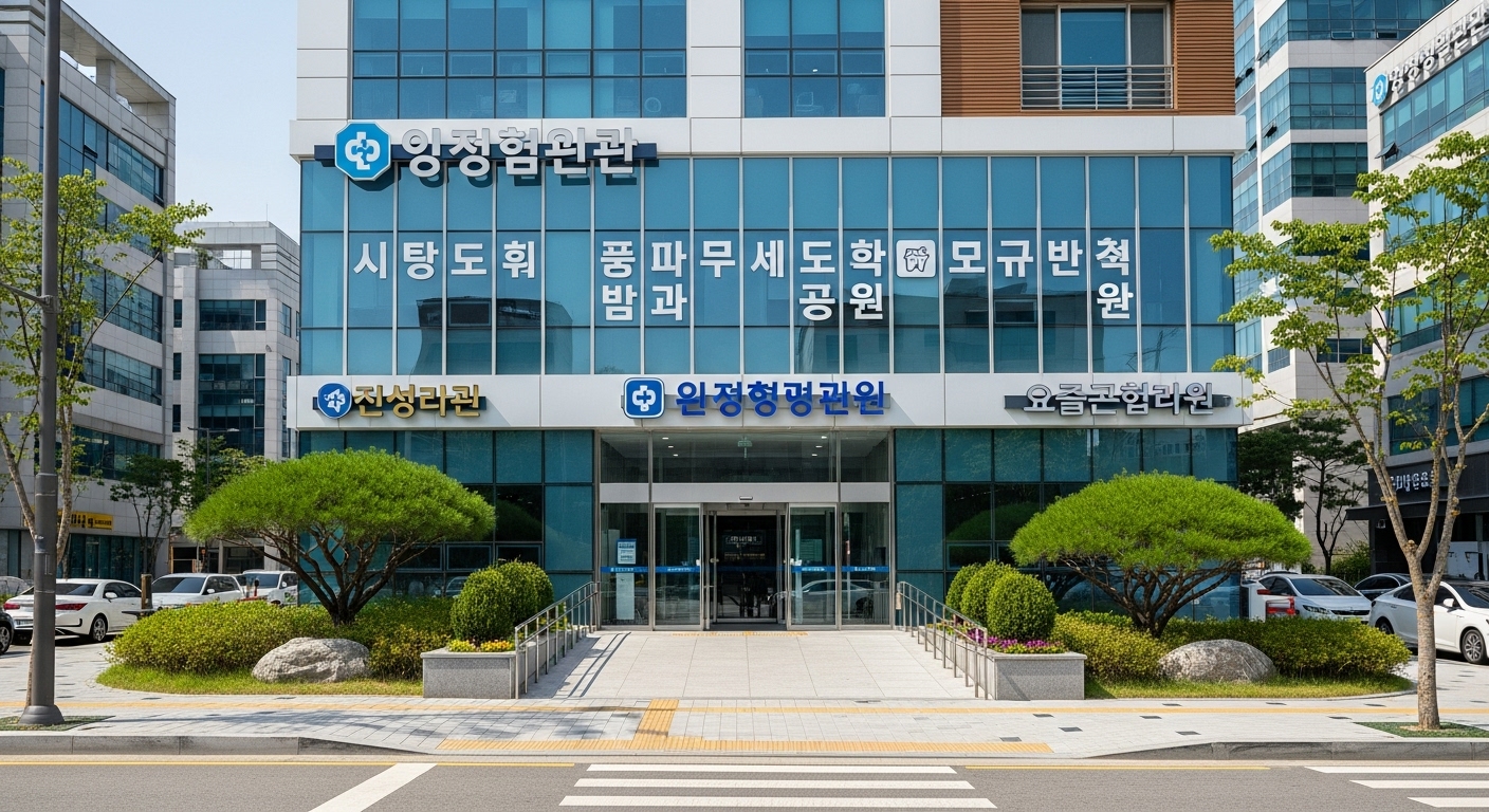 의정부시에 위치한 현대적이고 다방면의 전문성을 갖춘 의료시설 외관