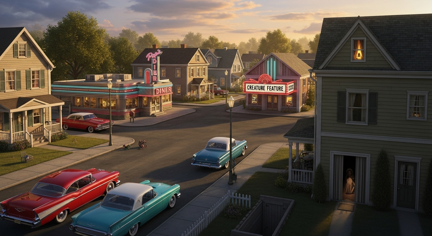 아름다운 1950년대 미국 마을이지만 그 뒤에 숨겨진 어두운 비밀