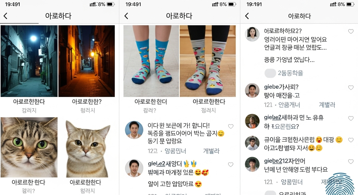 SNS 피드에 '야릇하다' 해석 차이를 보여주는 다양한 댓글들