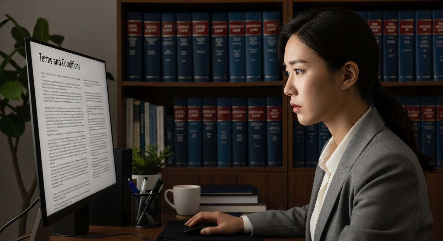 사무실에서 컴퓨터 화면을 보고 있는 직장인의 주의 깊은 모습