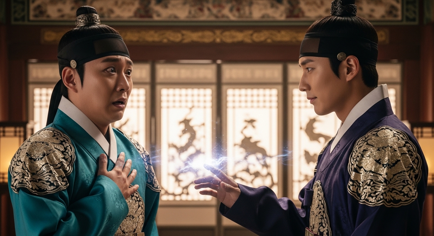 영혼 교환 순간을 맞이한 두 배우의 감정 표현 장면