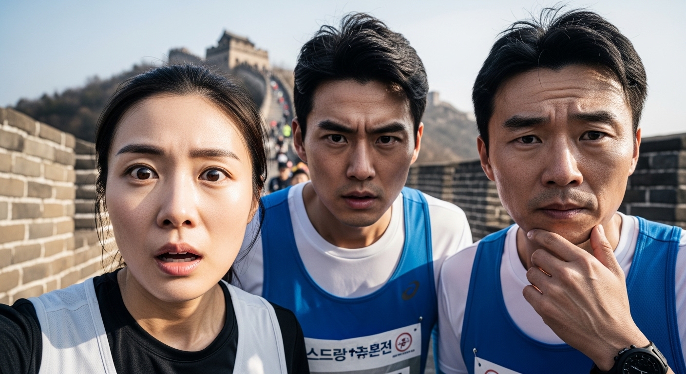 세 명의 참가자가 각기 다른 감정을 드러내는 순간