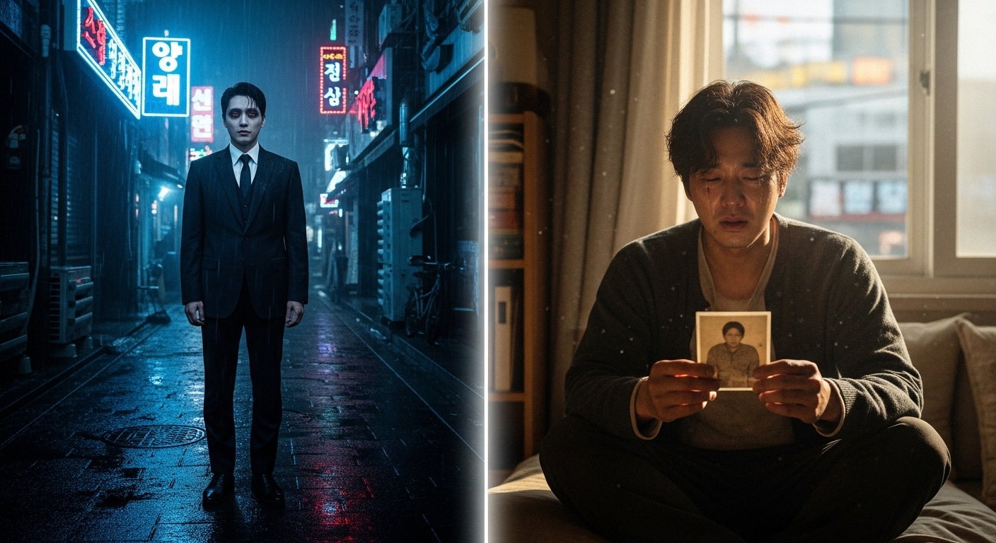 복잡한 캐릭터 백아진의 변화를 상징적으로 표현한 장면