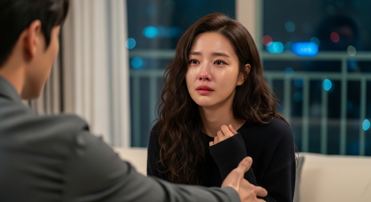 강렬한 장면에서 섬세한 감정을 표현하는 한국 여배우