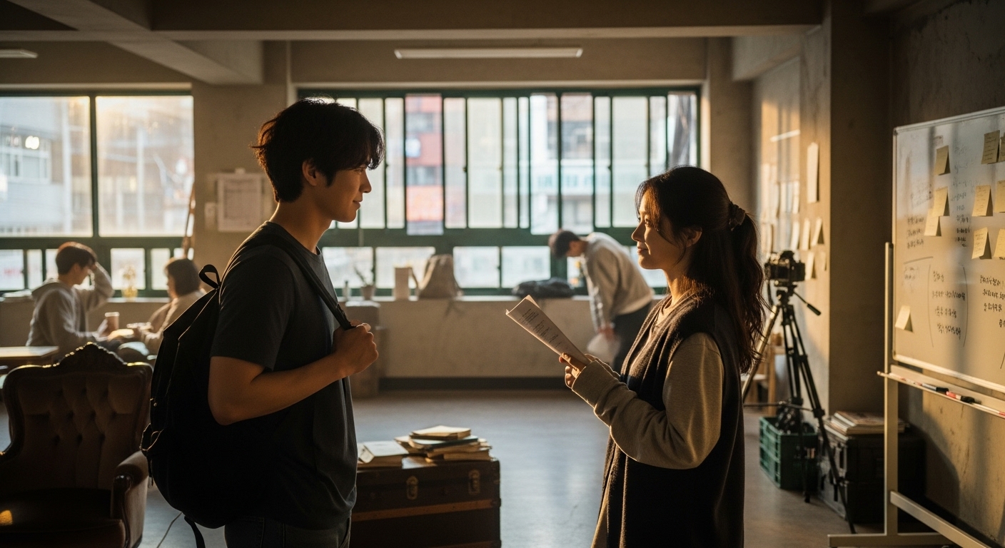 서울 연기 학원에서 만난 젊은 커플의 감성적인 모습