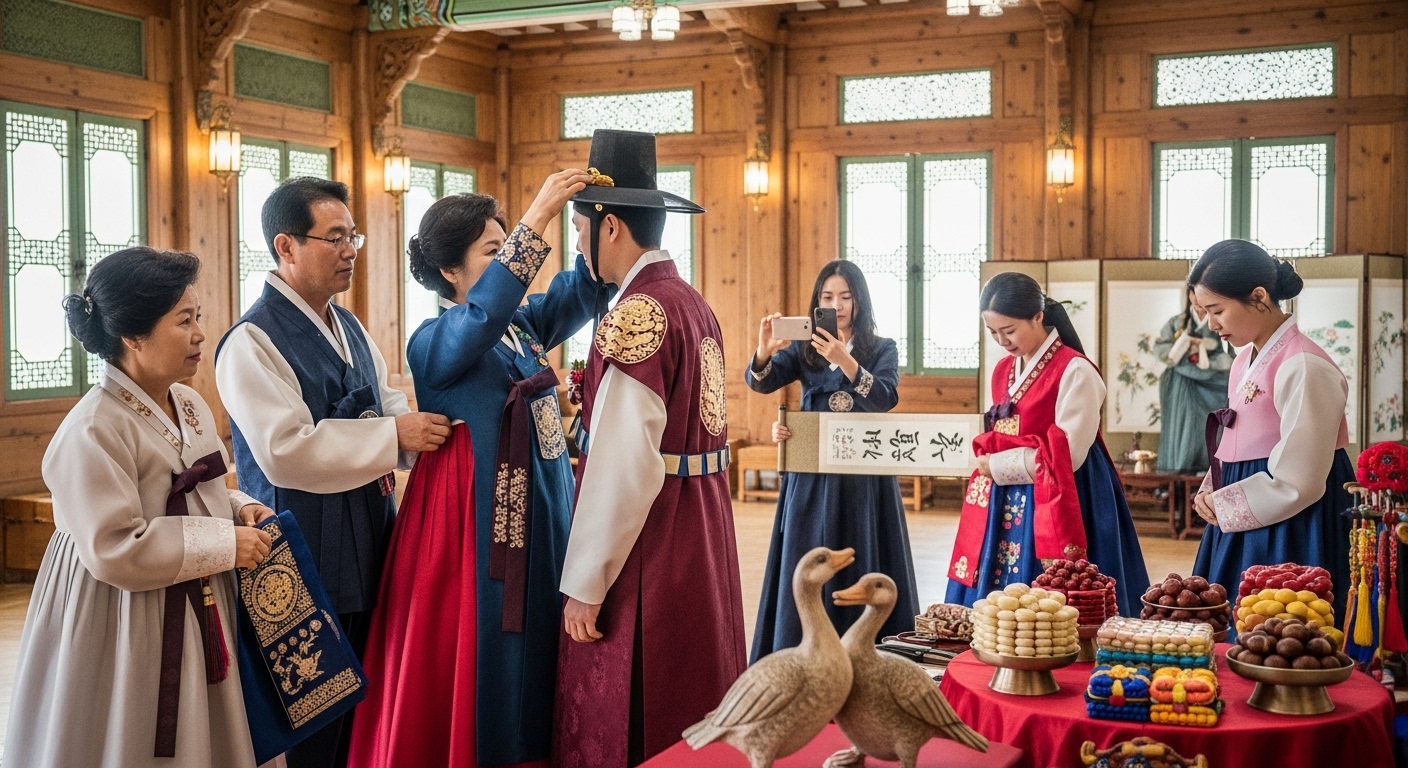 전통적인 예식장을 운영하는 가족의 헌신적이고 따뜻한 모습