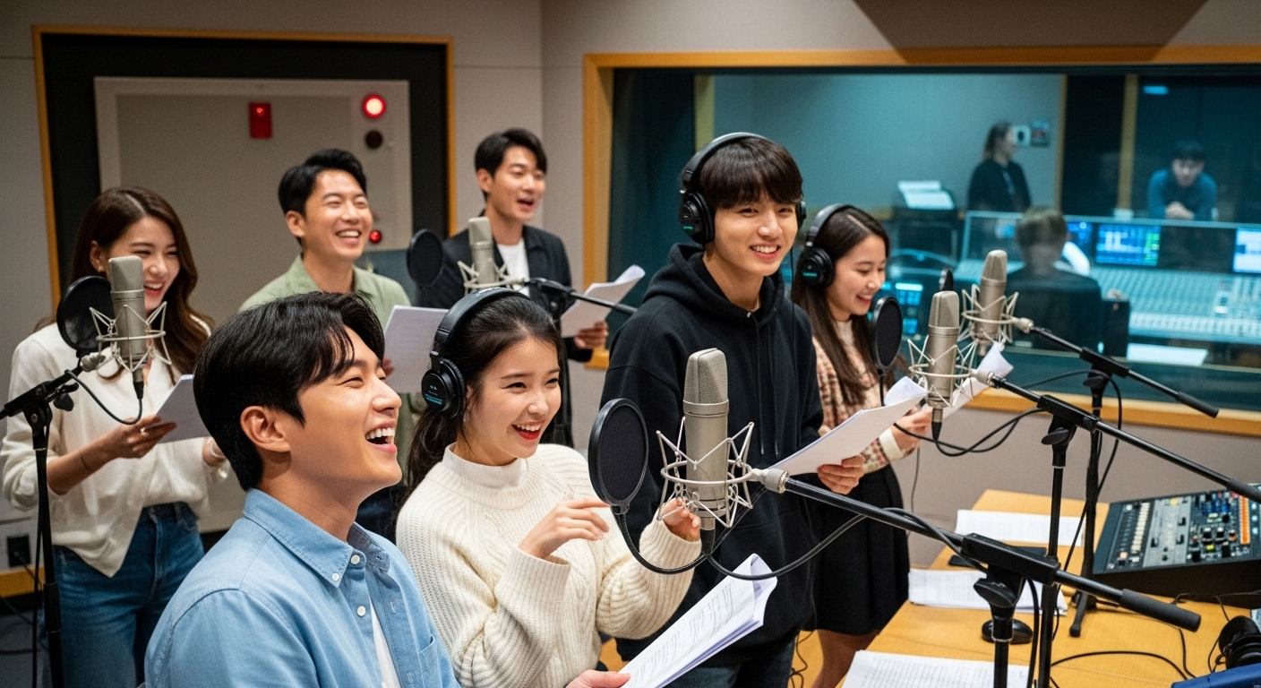 '주토피아 2' 더빙 세션에서 활기찬 분위기의 한국 연예인들