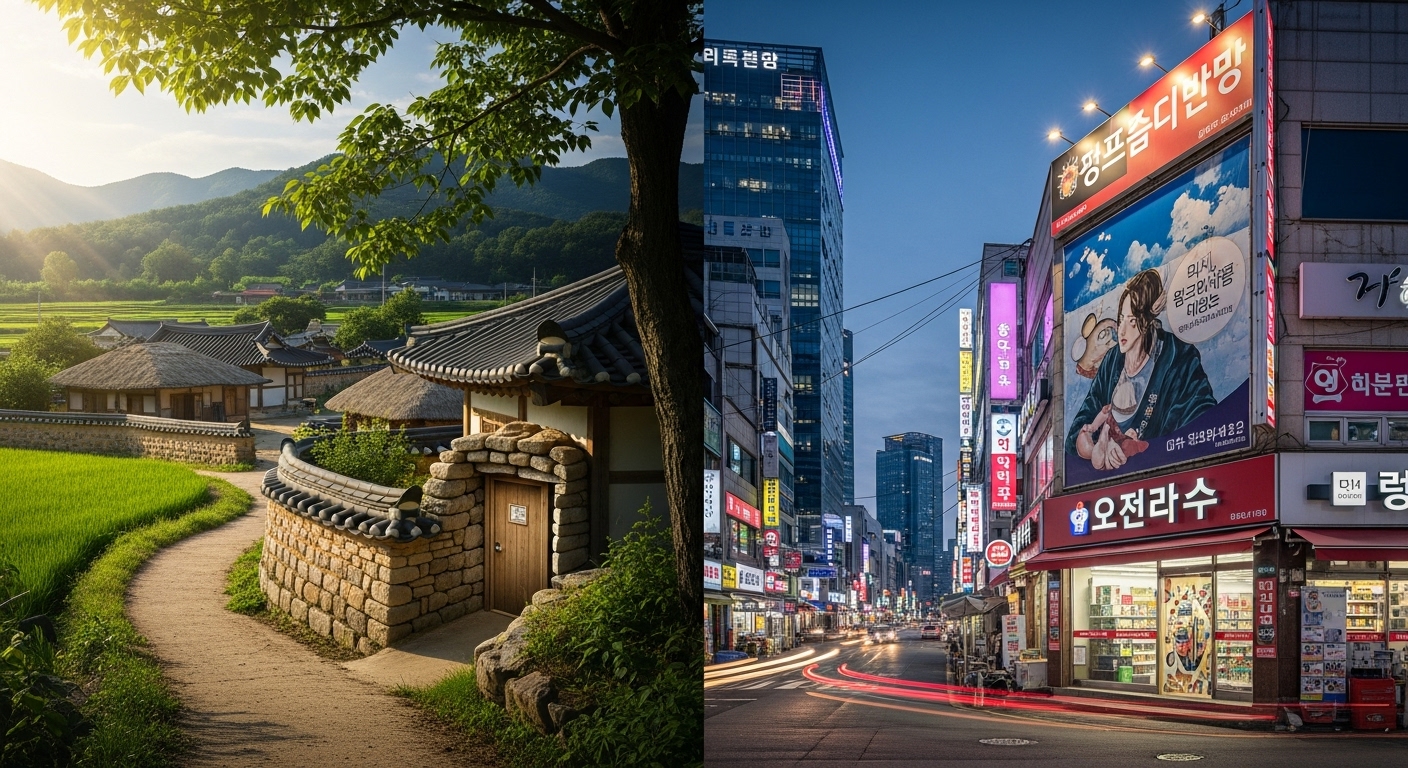 농촌과 도시 지역에 숨겨진 비밀의방 입구