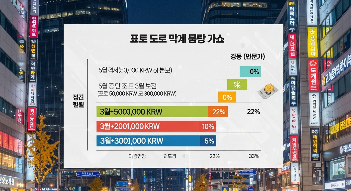 한국 환경 속에서 다양한 로또 상금 구간별 세율을 설명하는 그래픽 차트