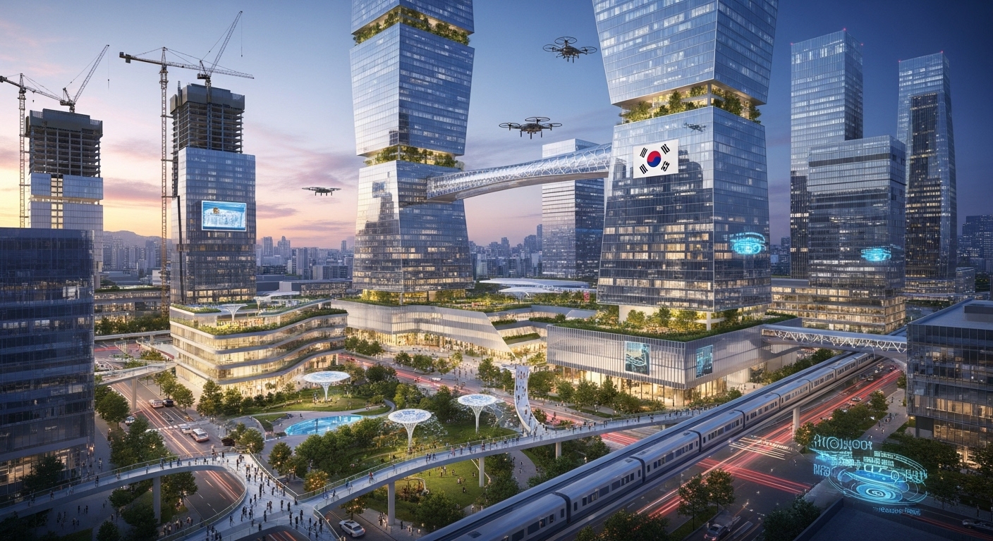 첨단 인프라와 공공 공간이 개발 중인 한국의 미래 도시 풍경
