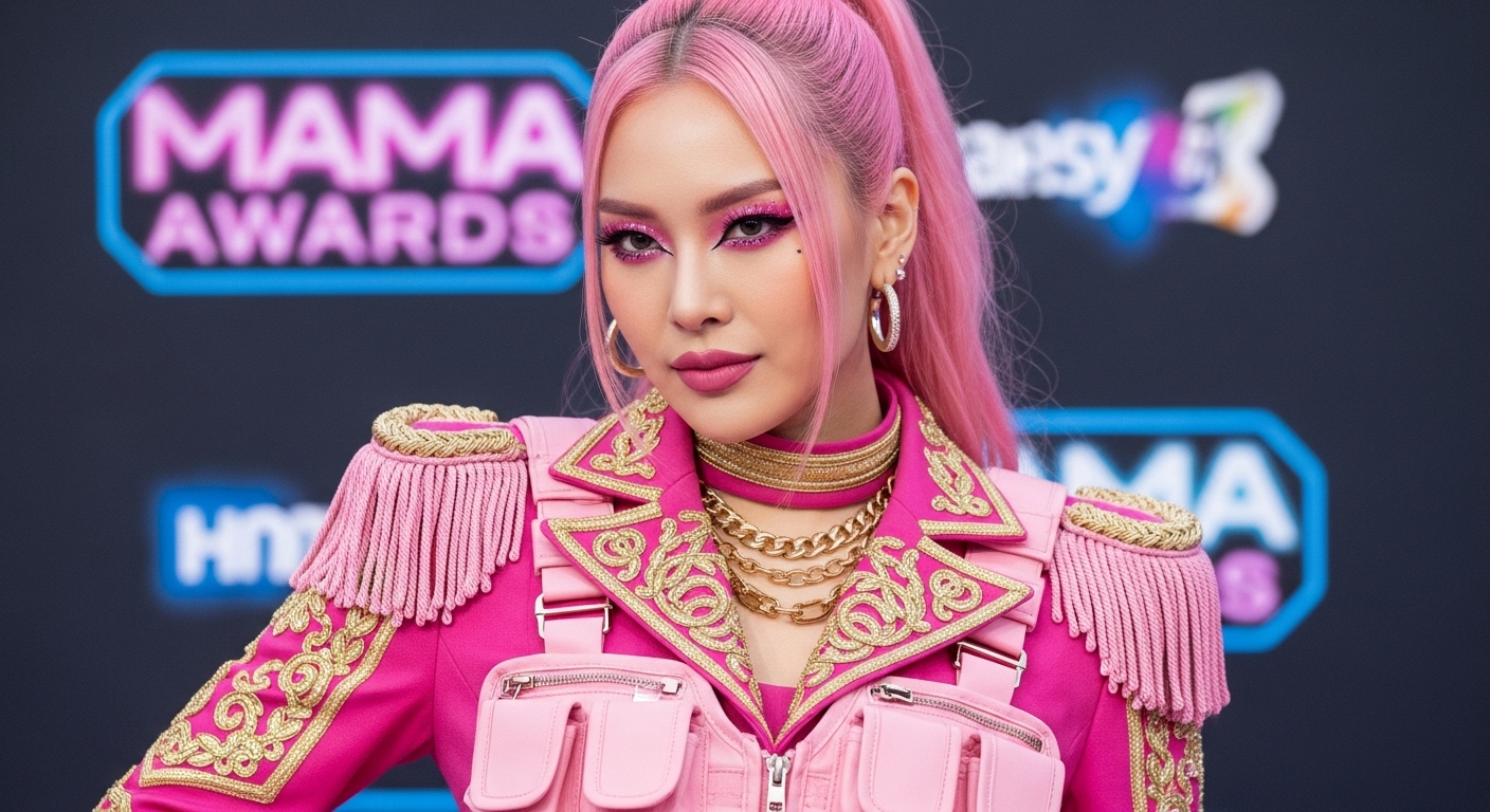 MAMA 어워즈에서 올핑크 룩을 입은 한국인 패셔니스타
