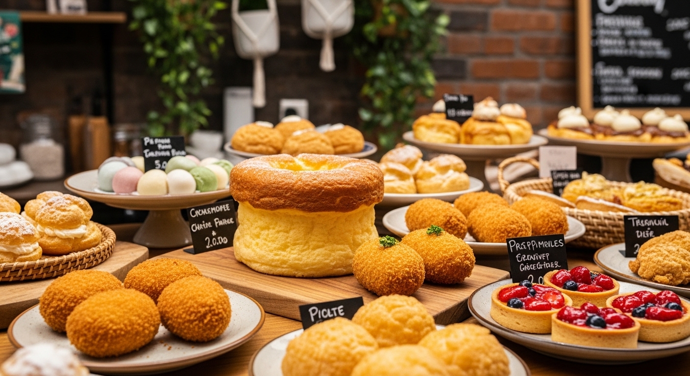 아늑한 베이커리에 진열된 카스텔라와 크로켓 등 독특한 맛의 숨은 명작들