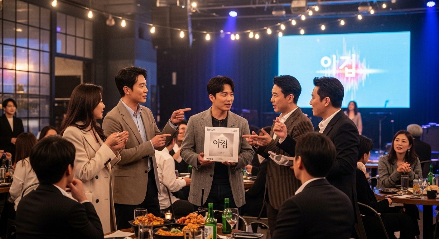현대인이 모여 '미운사랑'의 매력을 이야기하는 음악 앨범 발매 행사