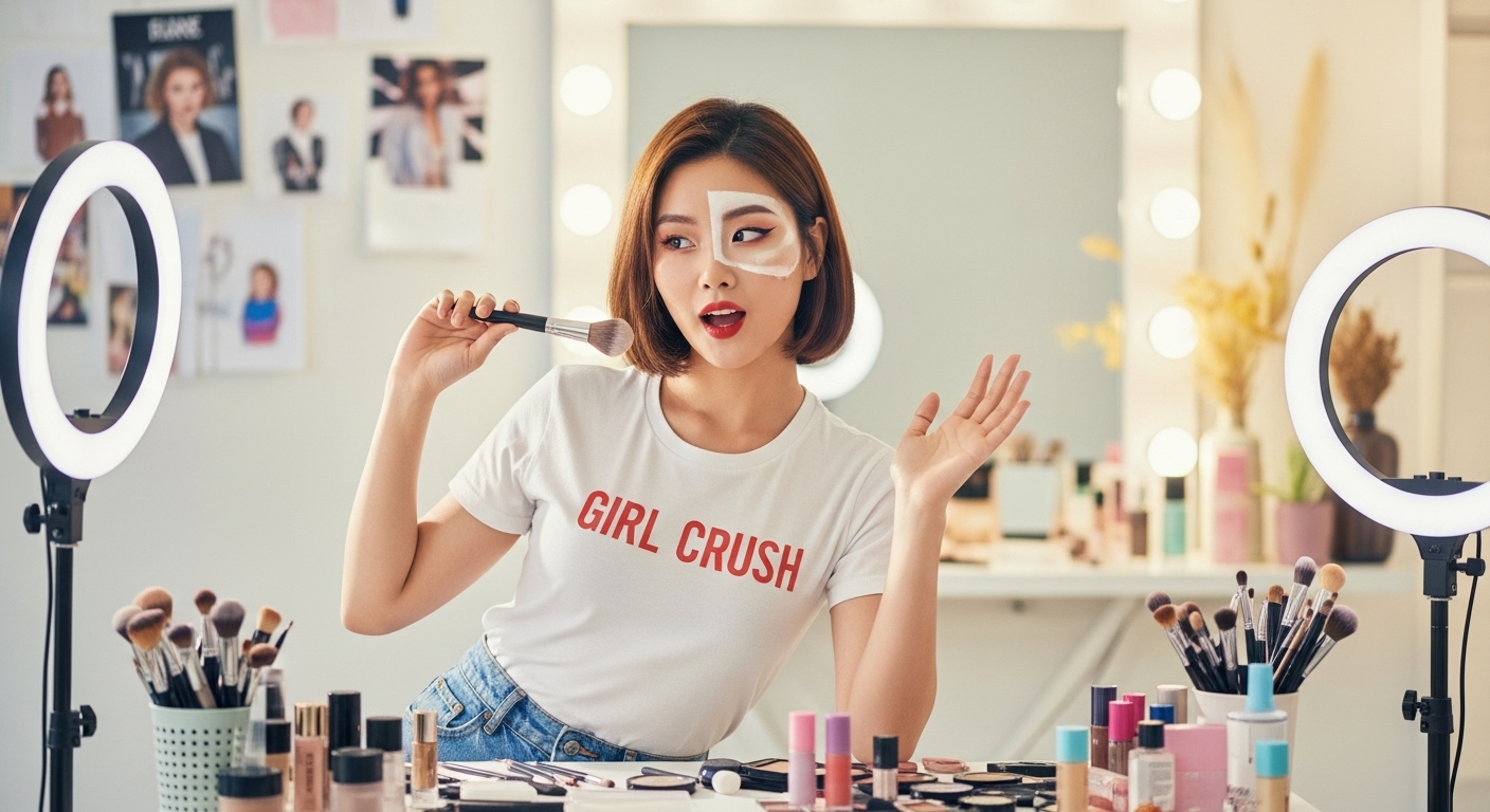 다양한 스타일의 메이크업을 실험하는 창의적인 한국 메이크업 아티스트
