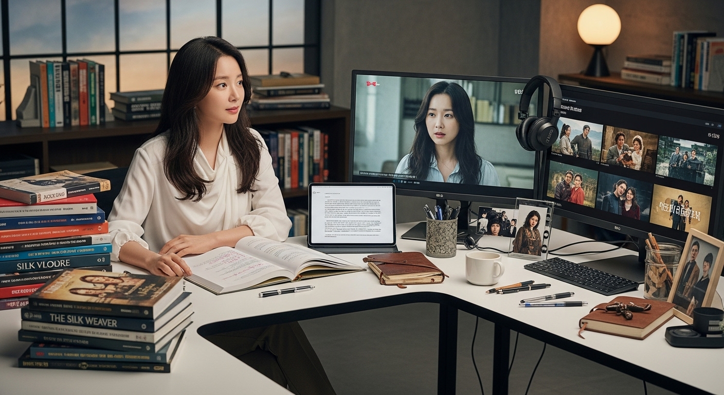 다양한 매체를 아우르는 한국 여배우의 영화 스크립트와 TV 쇼 릴 구성